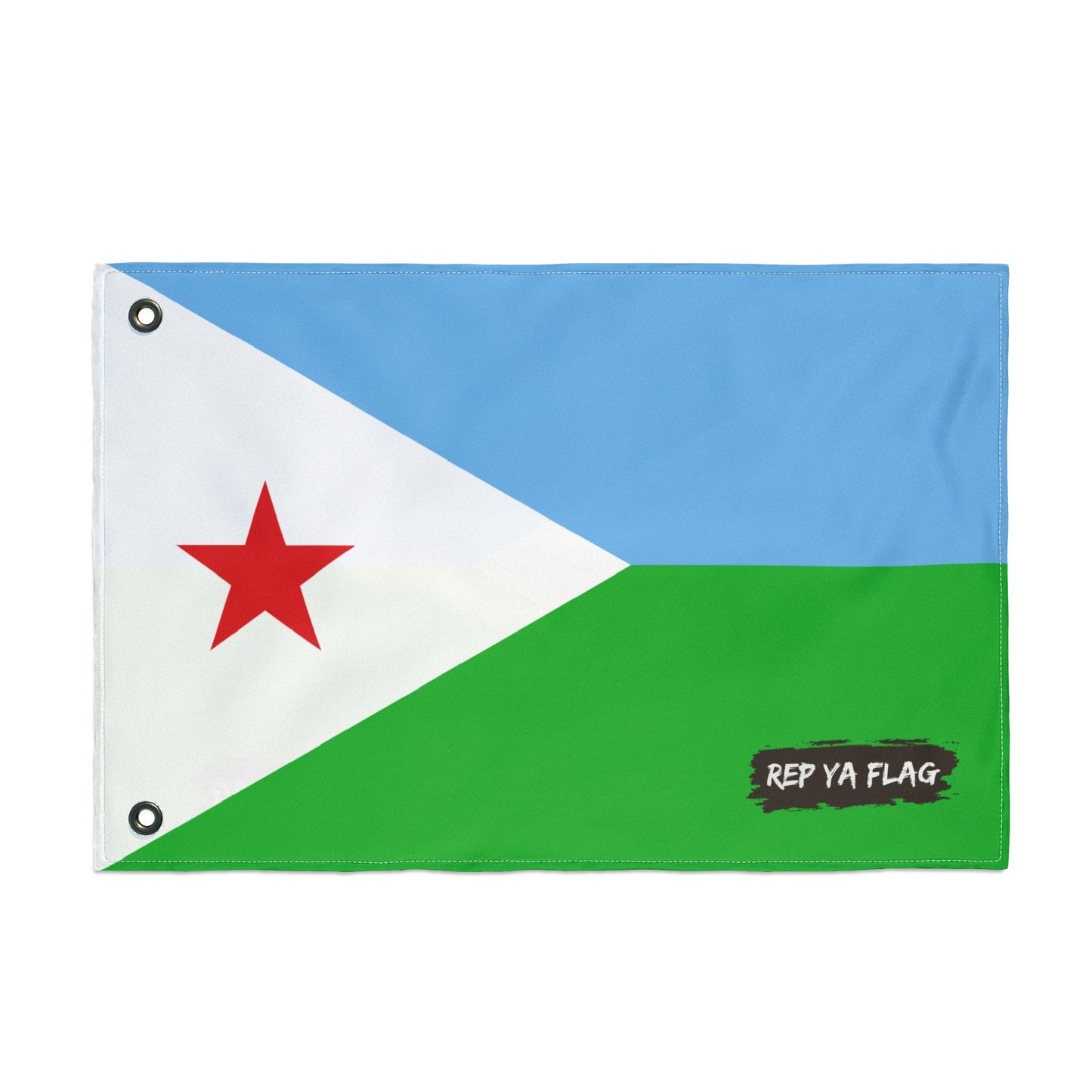 Djibouti Flag Garden Banner | Double Sided Outdoor Flag | Rep Ya Flag