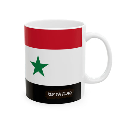 Syria Flag Coffee Tea Mug 11oz 15oz | Rep Ya Flag Ceramic Mug