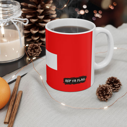 Switzerland Flag Coffee Tea Mug 11oz 15oz | Rep Ya Flag Ceramic Mug