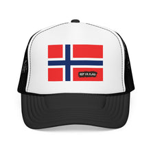 Norway Flag Foam Trucker Hat | Norwegian Pride Snapback Cap | Rep Ya Flag