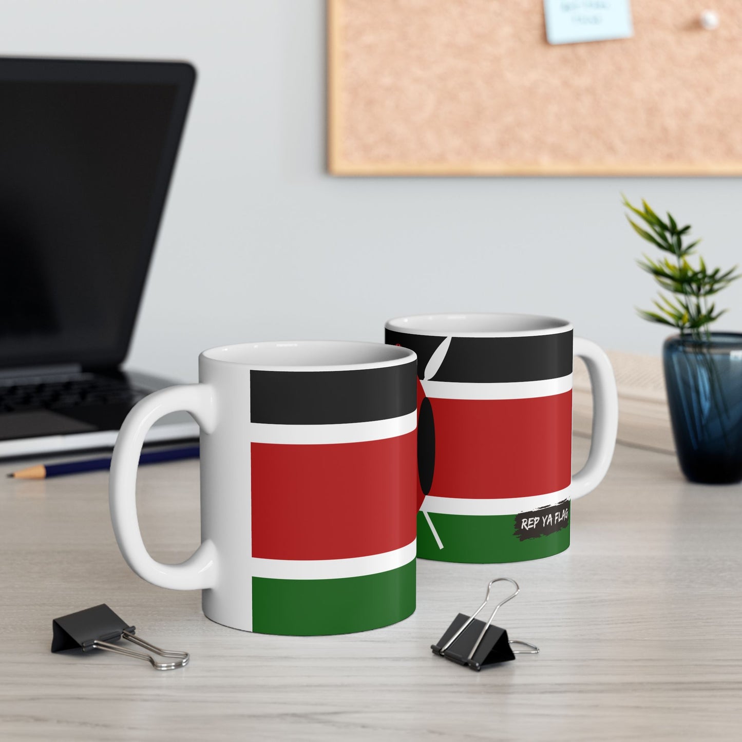 Kenya Flag Coffee Tea Mug 11oz 15oz | Rep Ya Flag Ceramic Mug