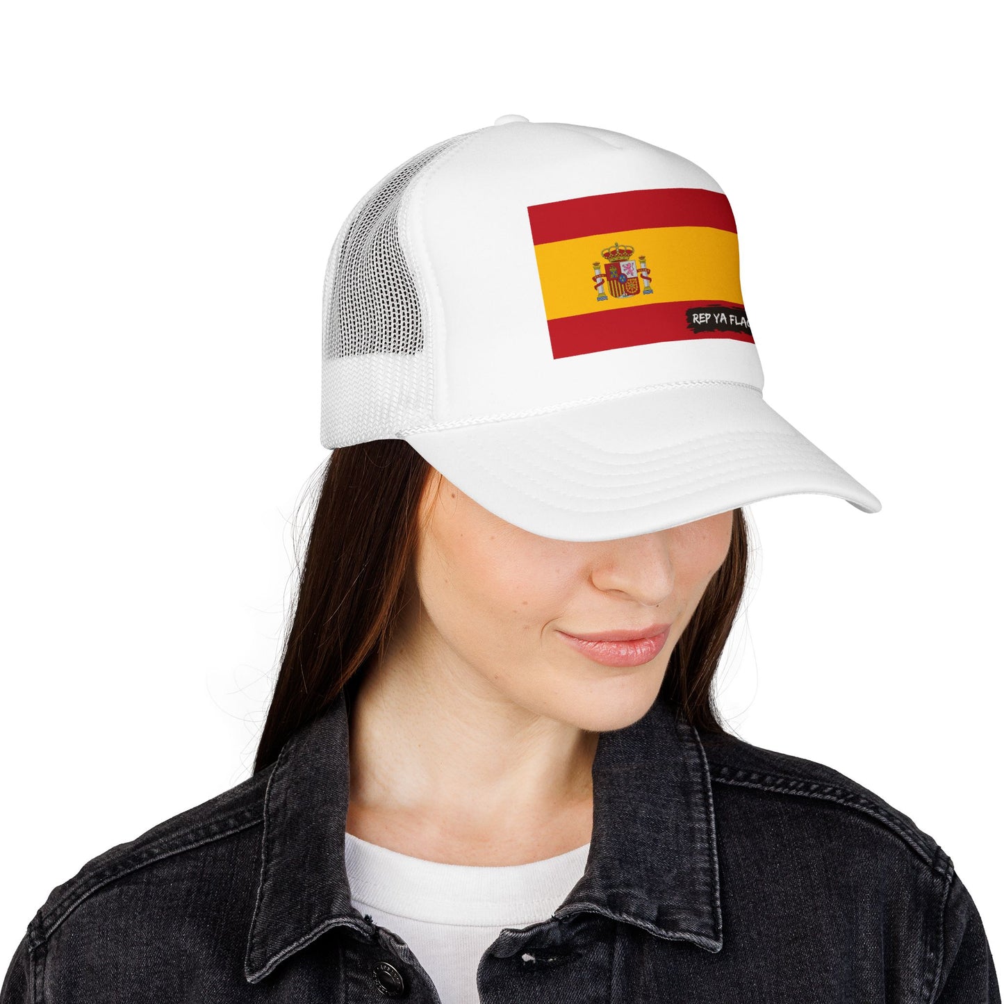 Spain Flag Foam Trucker Hat | Rep Ya Flag design
