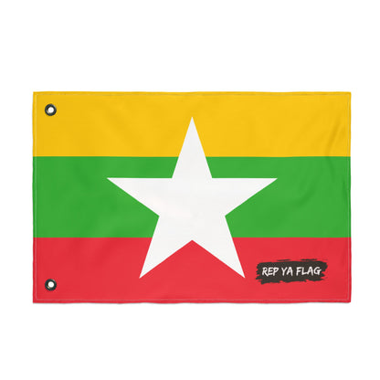 Myanmar Flag Garden Banner | Double Sided Outdoor Flag | Rep Ya Flag