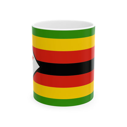 Zimbabwe Flag Mug Ceramic Coffee Cup | 11oz 15oz | Rep Ya Flag