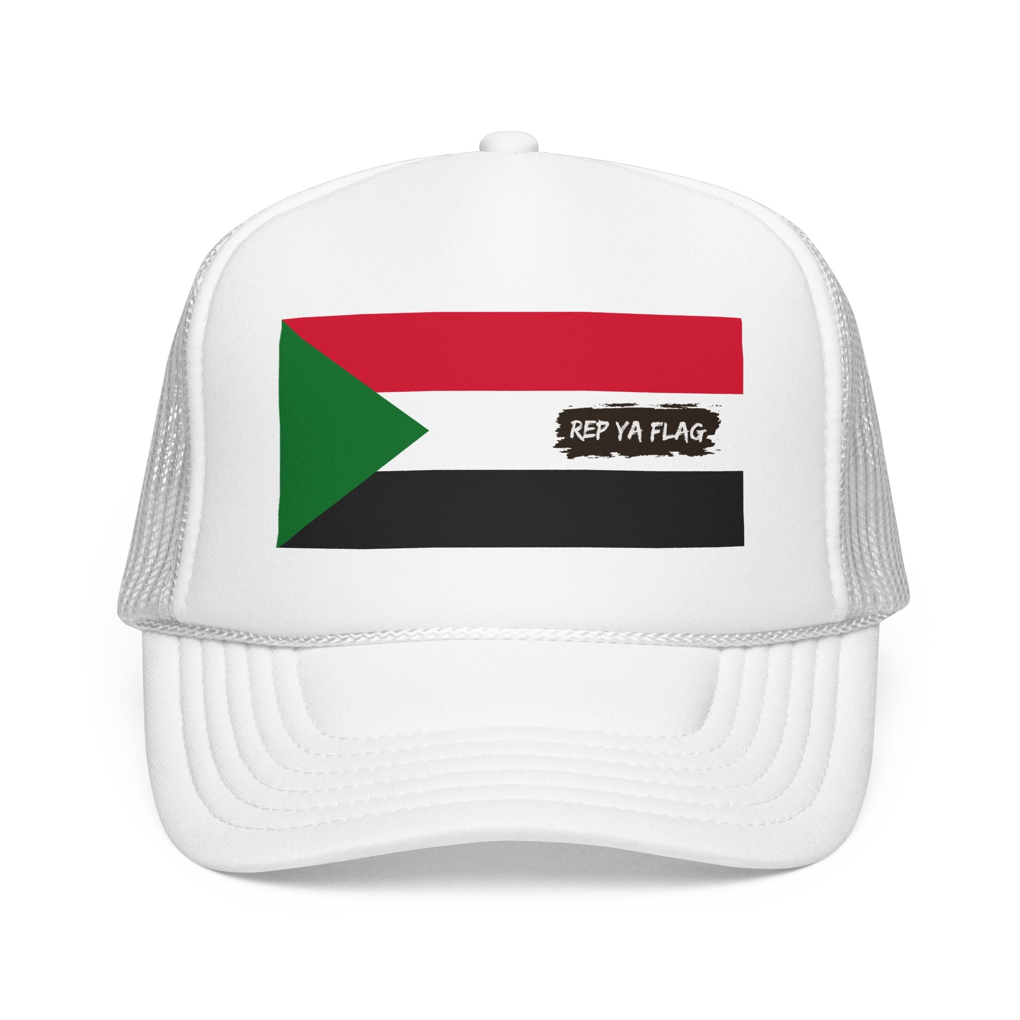 Sudan Flag Foam Trucker Hat | Rep Ya Flag design