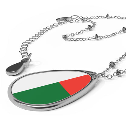 Madagascar Flag Oval Necklace | Malagasy Heritage Pendant | Rep Ya Flag