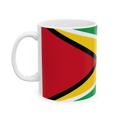 Guyana Flag Coffee Tea Mug 11oz 15oz | Rep Ya Flag Ceramic Mug