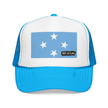 Micronesia Flag Foam Trucker Hat | Micronesian Pride Snapback Cap | Rep Ya Flag