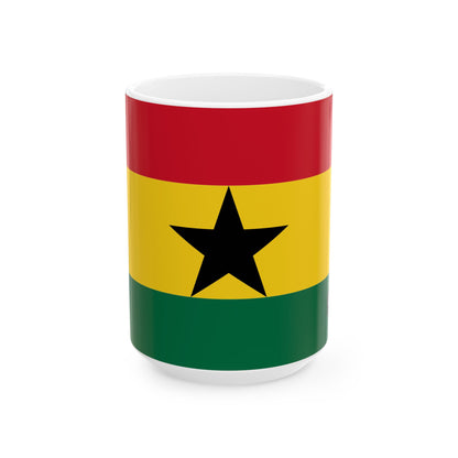 Ghana Flag Coffee Tea Mug 11oz 15oz | Rep Ya Flag Ceramic Mug