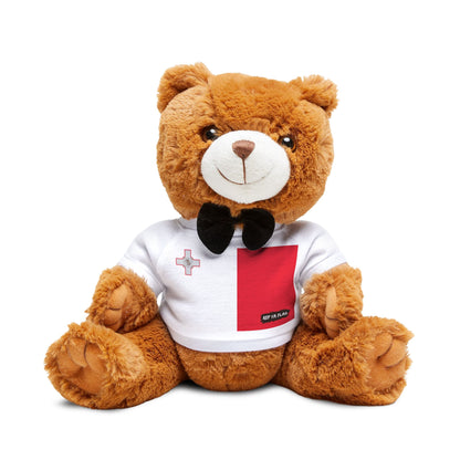 Malta Flag Teddy Bear | Maltese Heritage Plush Gift | Cultural Keepsake | Baby Gift Stuffed Animal