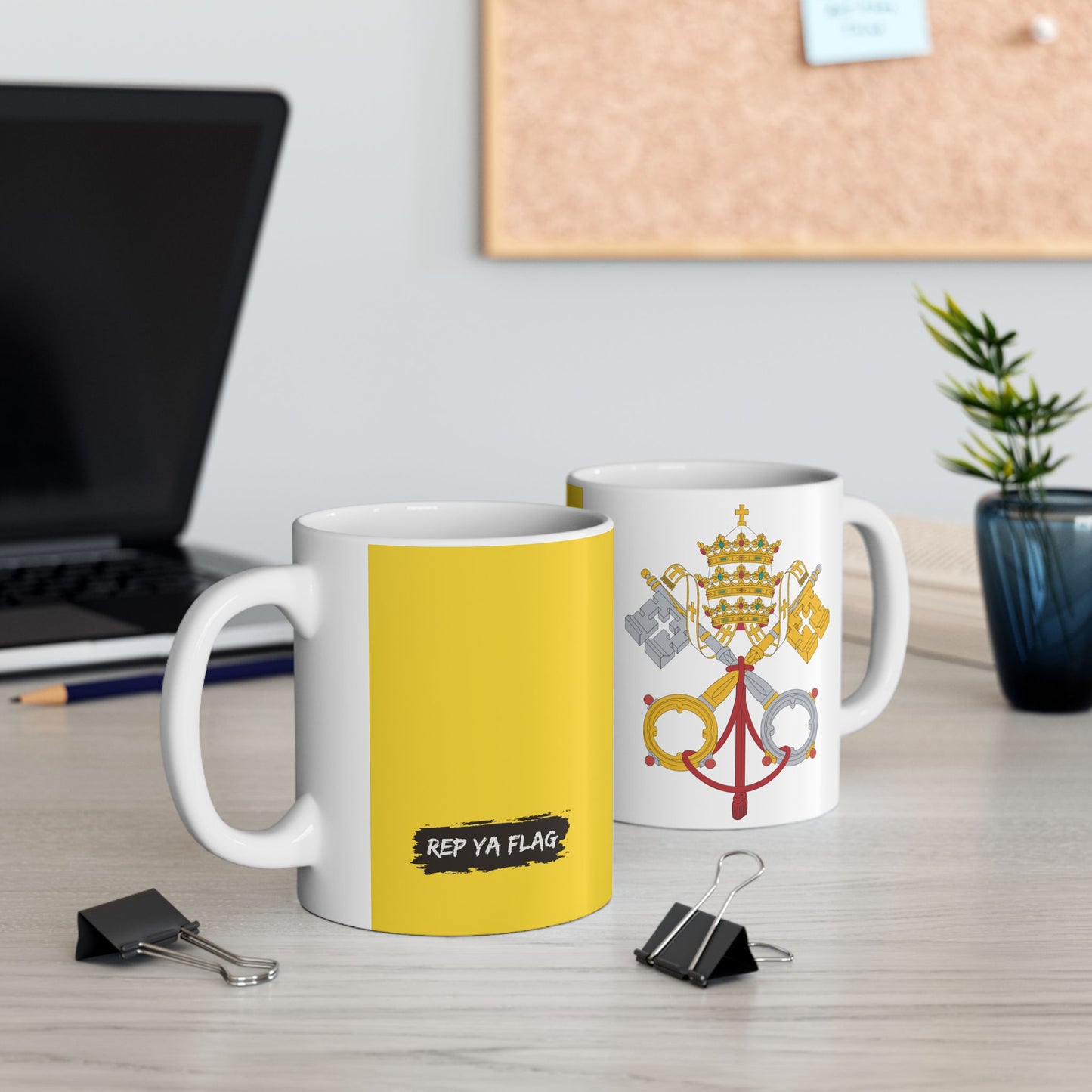 Vatican City Flag | Coffee Tea Ceramic Mug Cup | 11oz 15oz | Rep Ya Flag