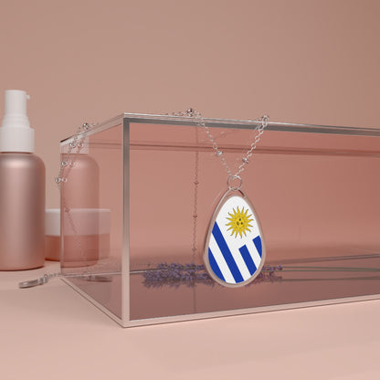 Uruguay Flag Oval Necklace