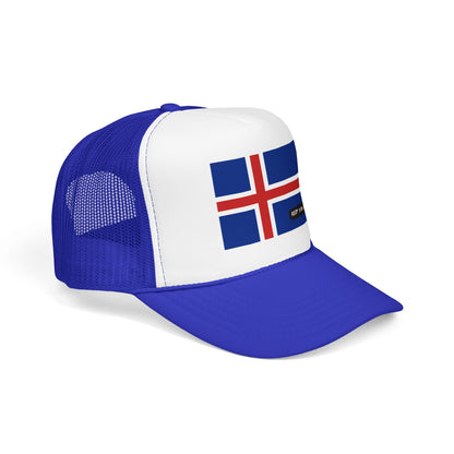 Iceland Flag Foam Trucker Hat | Iceland Pride Snapback Cap | Rep Ya Flag