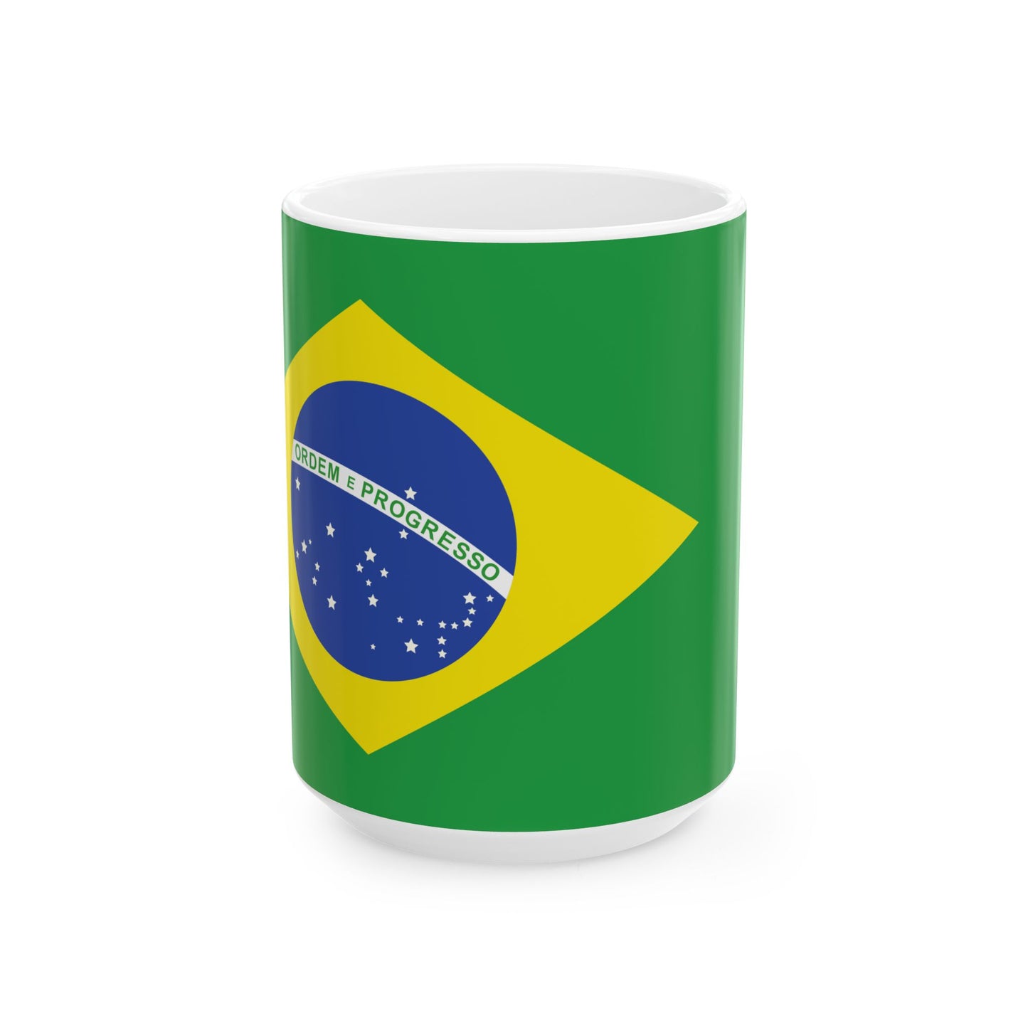 Brazil Flag Coffee Mug | Brazilian Pride Ceramic Tea Mug 11oz & 15oz | Rep Ya Flag