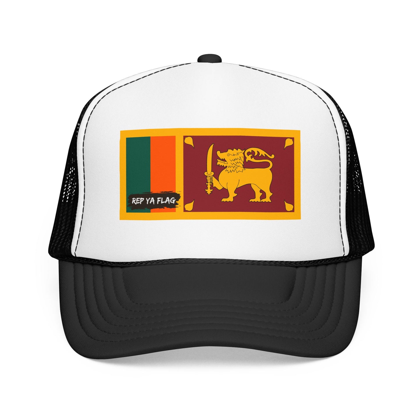 Sri Lanka Flag Foam Trucker Hat | Rep Ya Flag design