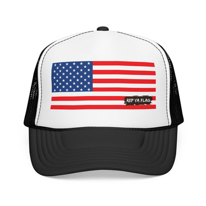 United States of America USA Flag Foam Trucker Hat | Rep Ya Flag design