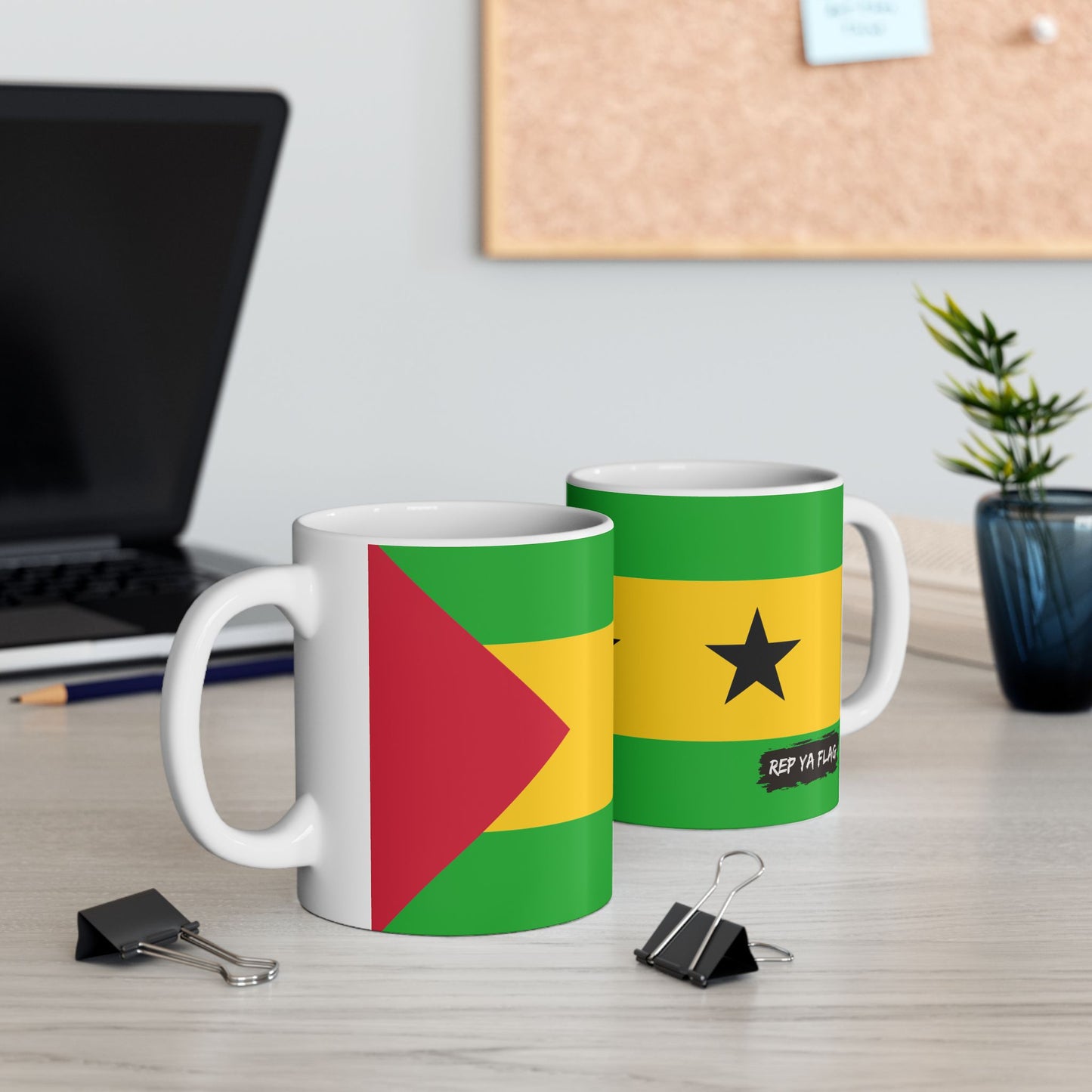 São Tomé and Príncipe Flag Coffee Mug 11oz & 15oz | São Toméan Heritage Ceramic Mug | Rep Ya Flag
