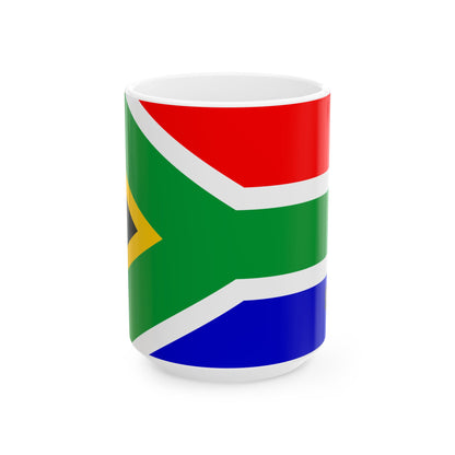 South Africa Flag Coffee Mug 11oz & 15oz | South African Heritage Ceramic Coffee Tea Mug | Rep Ya Flag