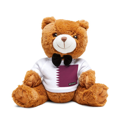 Qatar Flag Teddy Bear | Qatari Heritage Plush Gift | Rep Ya Flag