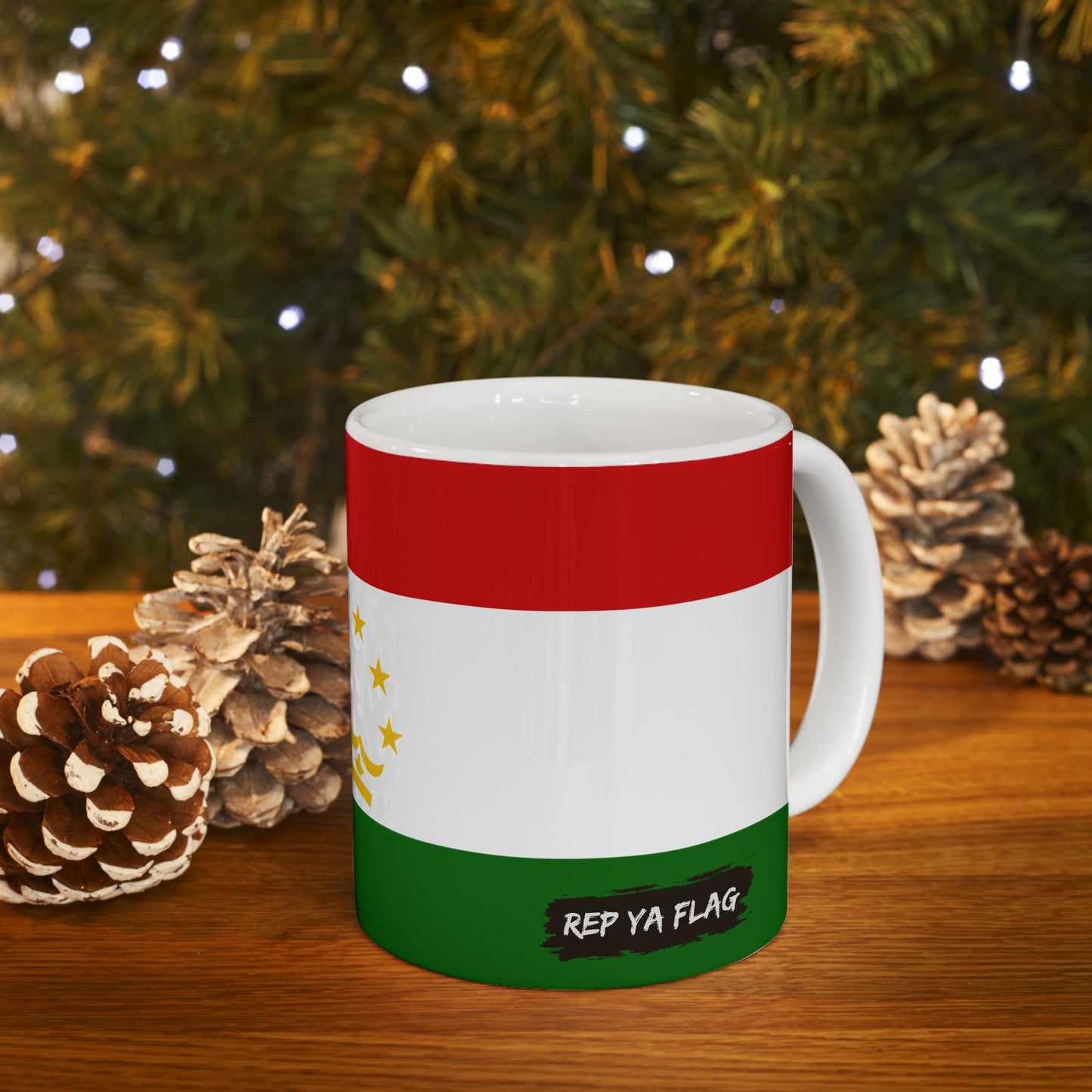 Tajikistan Flag Coffee Tea Mug 11oz 15oz | Rep Ya Flag Ceramic Mug