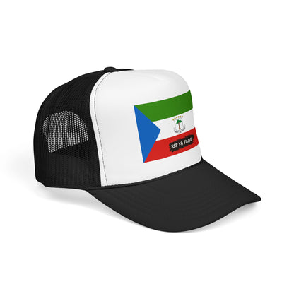 Equatorial Guinea Flag Foam Trucker Hat | Equatoguinean Pride Snapback Cap | Rep Ya Flag