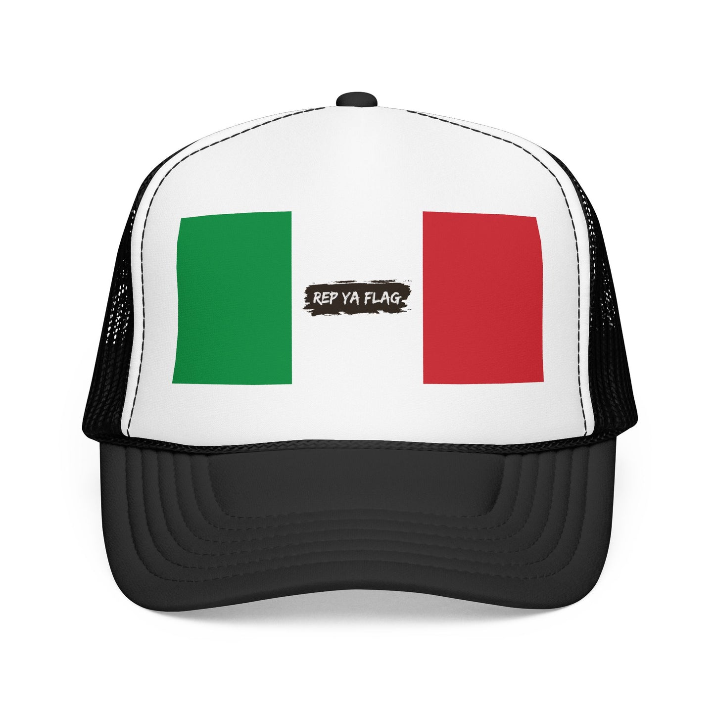 Italy Flag Foam Trucker Hat | Italian Pride Snapback Cap | Rep Ya Flag