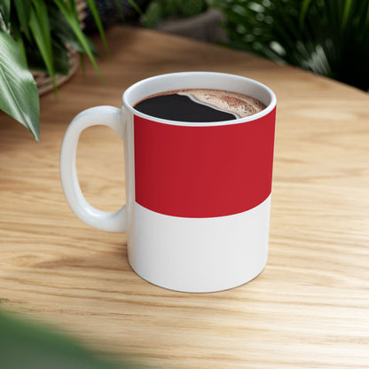 Monaco Flag Coffee Tea Mug 11oz 15oz | Rep Ya Flag Ceramic Mug