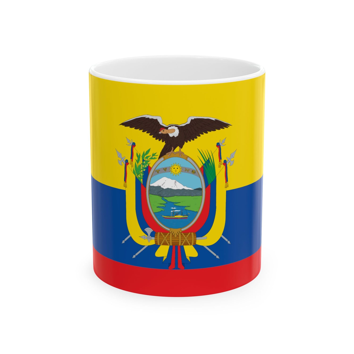 Ecuador Flag Coffee Tea Mug 11oz 15oz | Rep Ya Flag Ceramic Mug