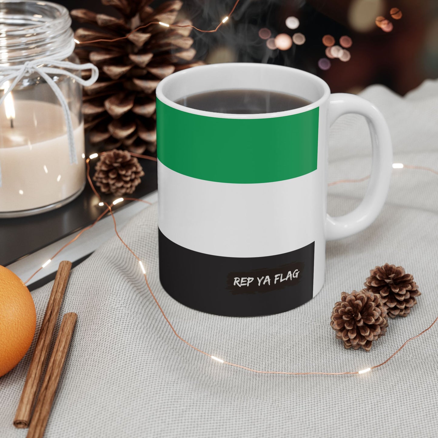 United Arab Emirates Flag Coffee Tea Mug 11oz 15oz | Rep Ya Flag Ceramic Mug