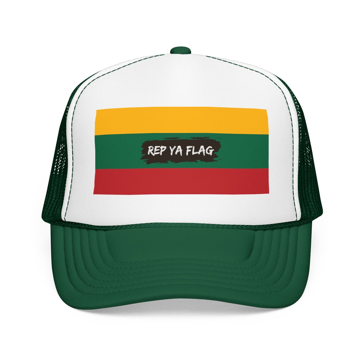 Lithuania Flag Foam Trucker Hat | Lithuanian Pride Snapback Cap | Rep Ya Flag