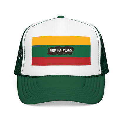 Lithuania Flag Foam Trucker Hat | Lithuanian Pride Snapback Cap | Rep Ya Flag