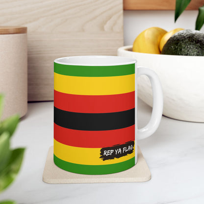 Zimbabwe Flag Mug Ceramic Coffee Cup | 11oz 15oz | Rep Ya Flag