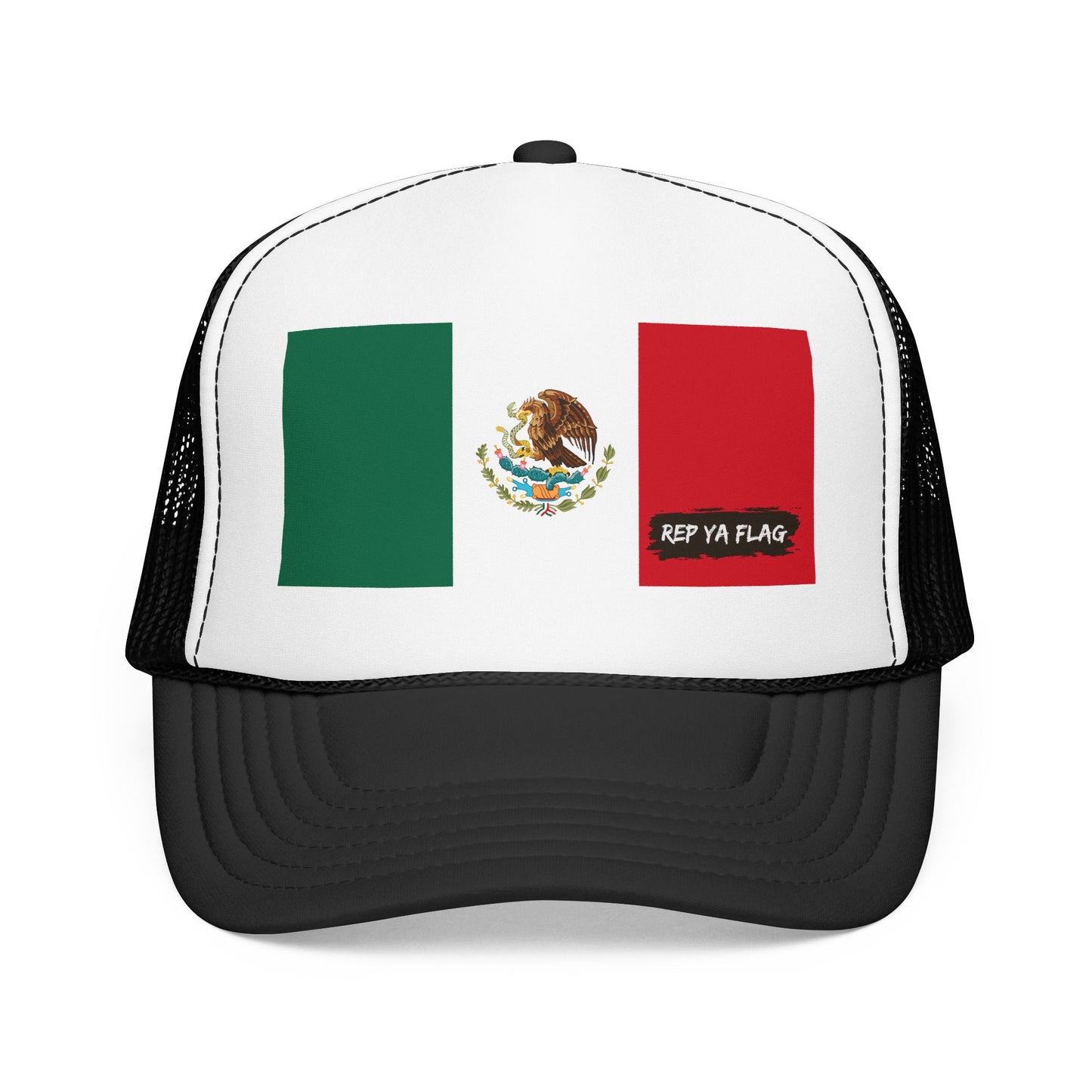 Mexico Flag Foam Trucker Hat | Mexican Pride Snapback Cap | Rep Ya Flag