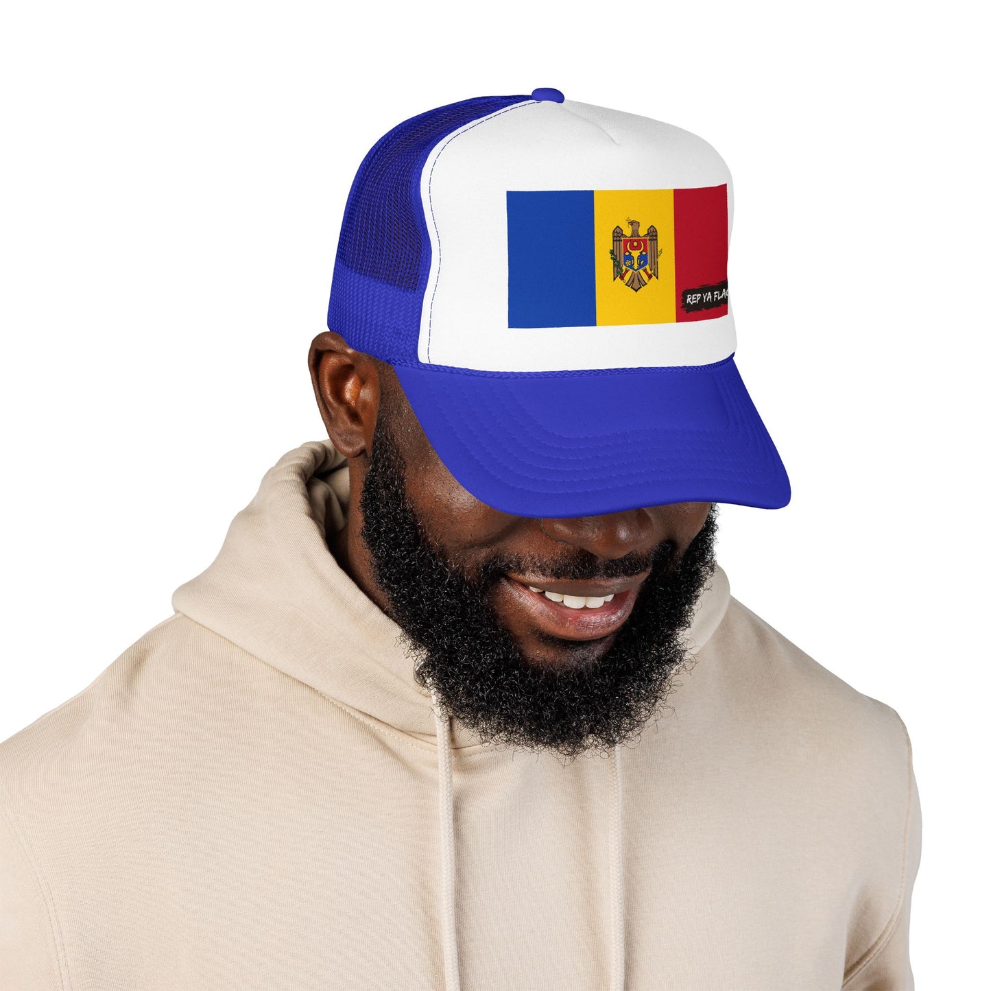 Moldova Flag Foam Trucker Hat | Moldova Pride Snapback Cap | Rep Ya Flag