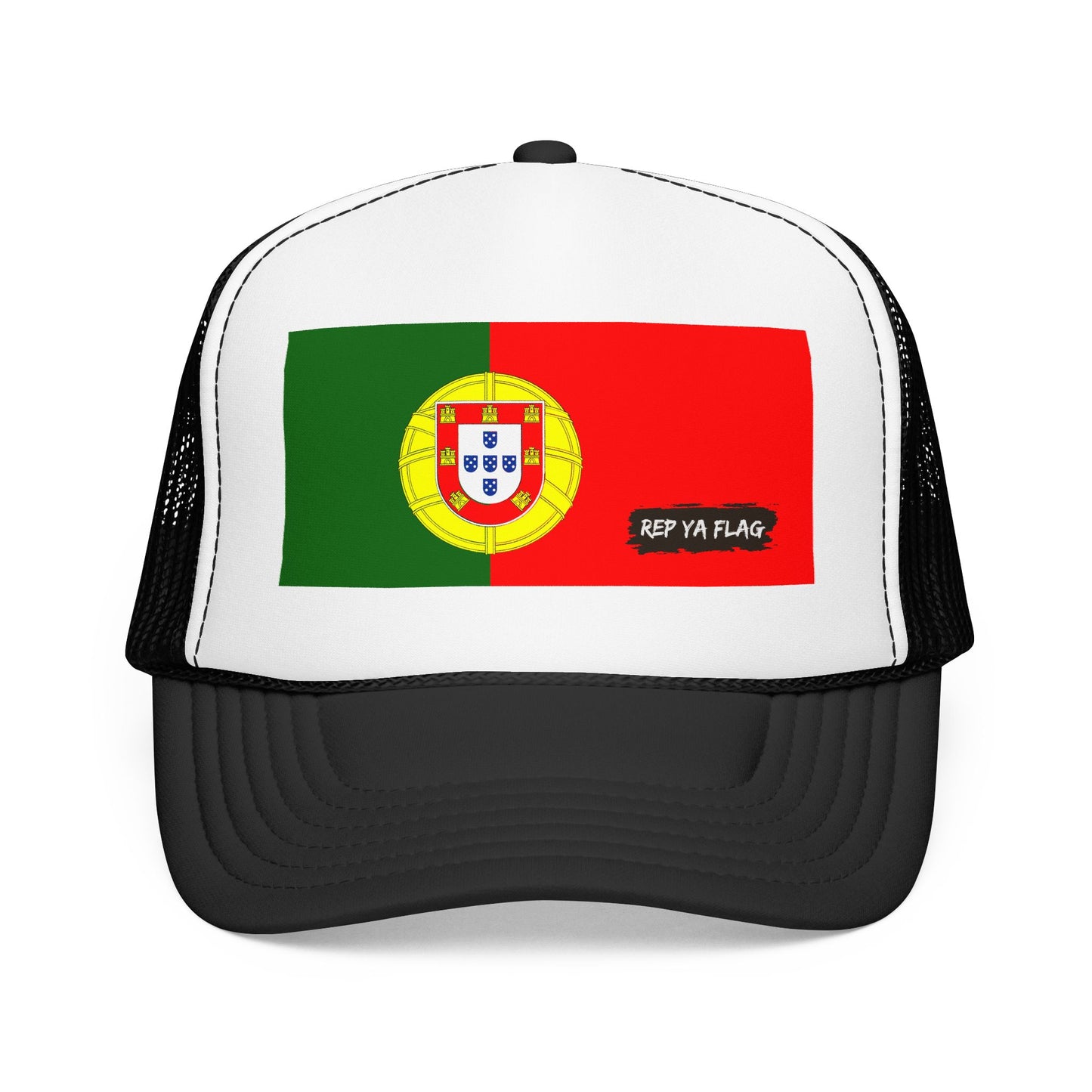 Portugal Flag Foam Trucker Hat | Portuguese Pride Snapback Cap | Rep Ya Flag