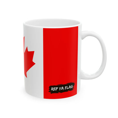 Canada Flag Coffee Tea Mug 11oz 15oz | Canadian Heritage Mug | Rep Ya Flag