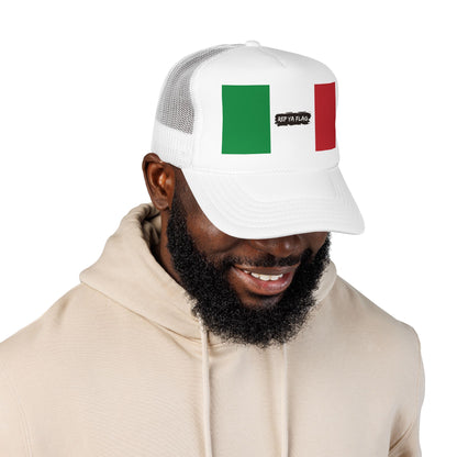 Italy Flag Foam Trucker Hat | Italian Pride Snapback Cap | Rep Ya Flag
