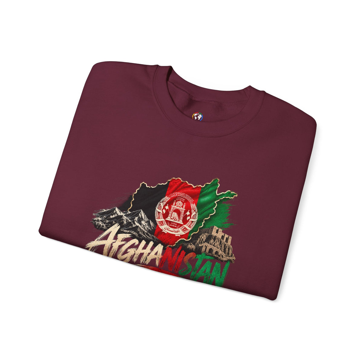 Afghanistan Flag Crewneck Sweatshirt — Patriotic Afghan Pride Sweater