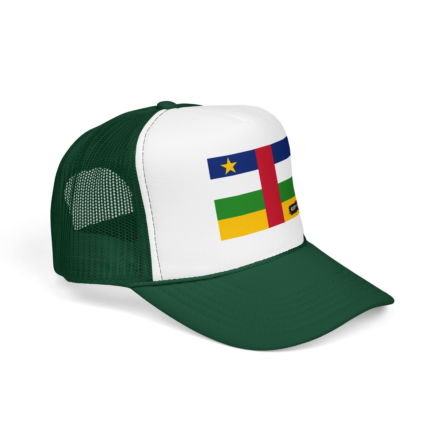 Central African Republic Flag Foam Trucker Hat | Central African Pride Snapback Cap | Rep Ya Flag