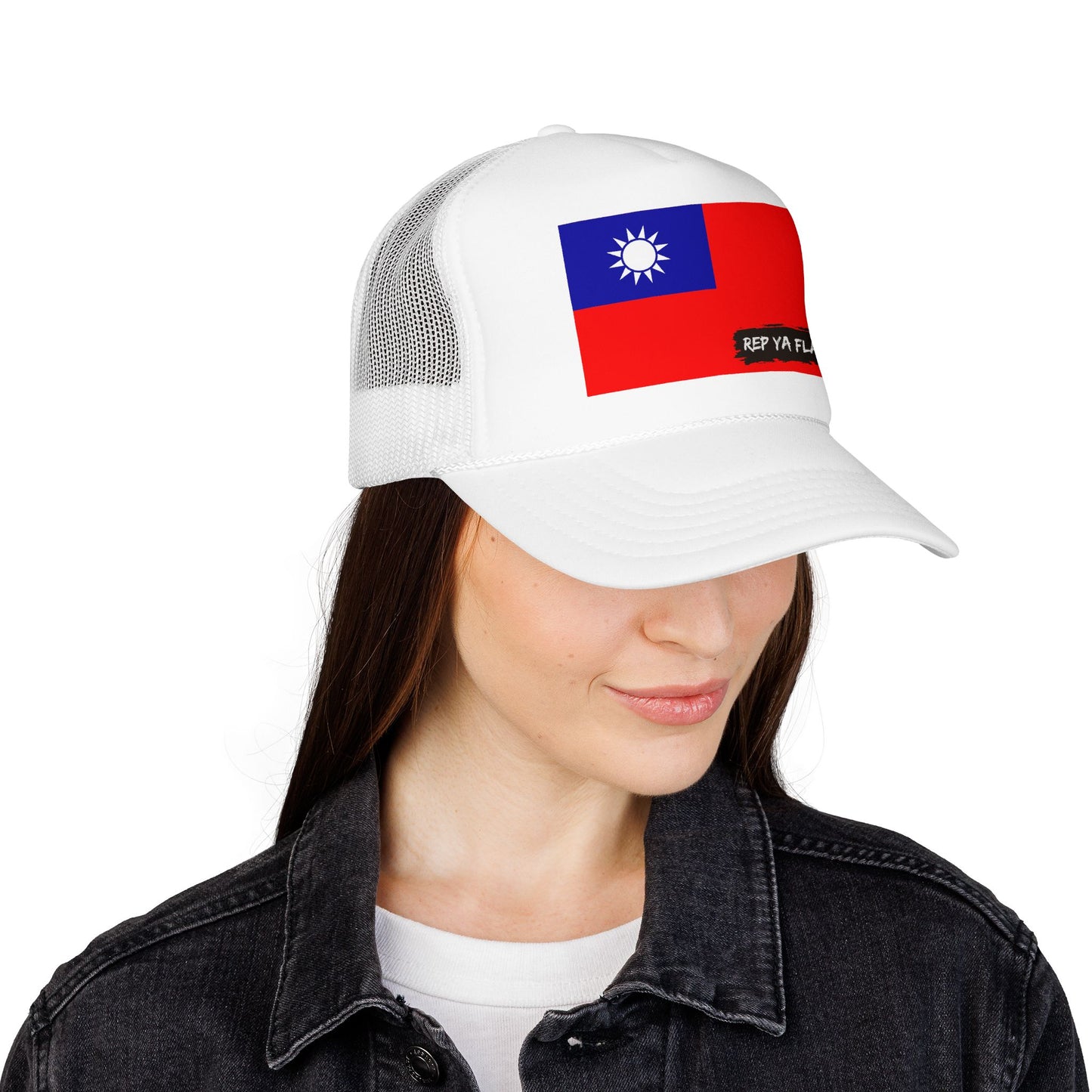 Taiwan Flag Foam Trucker Hat | Rep Ya Flag design