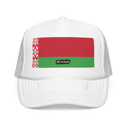 Belarus Flag Foam Trucker Hat | Belarusian Pride Snapback Cap | Rep Ya Flag