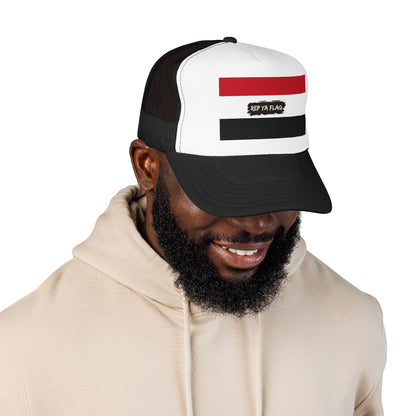Yemen Flag Foam Trucker Hat | Rep Ya Flag design