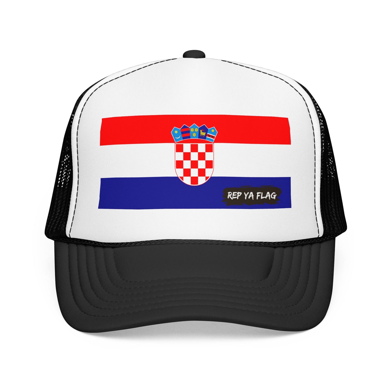Croatia Flag Foam Trucker Hat | Croatian Pride Snapback Cap | Rep Ya Flag