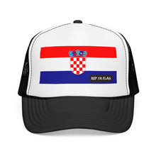 Croatia Flag Foam Trucker Hat | Croatian Pride Snapback Cap | Rep Ya Flag