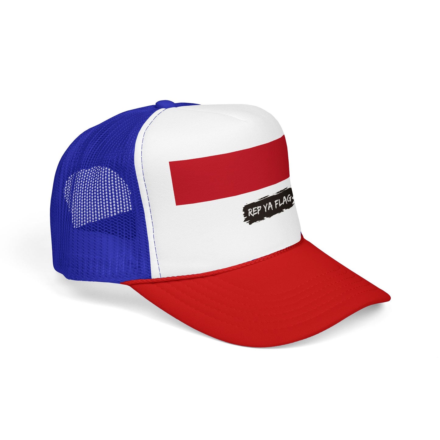 Indonesia Flag Foam Trucker Hat | Indonesian Pride Snapback Cap | Rep Ya Flag