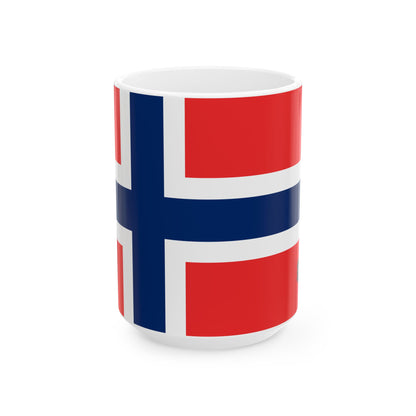 Norway Flag Coffee Tea Mug 11oz 15oz | Rep Ya Flag Ceramic Mug