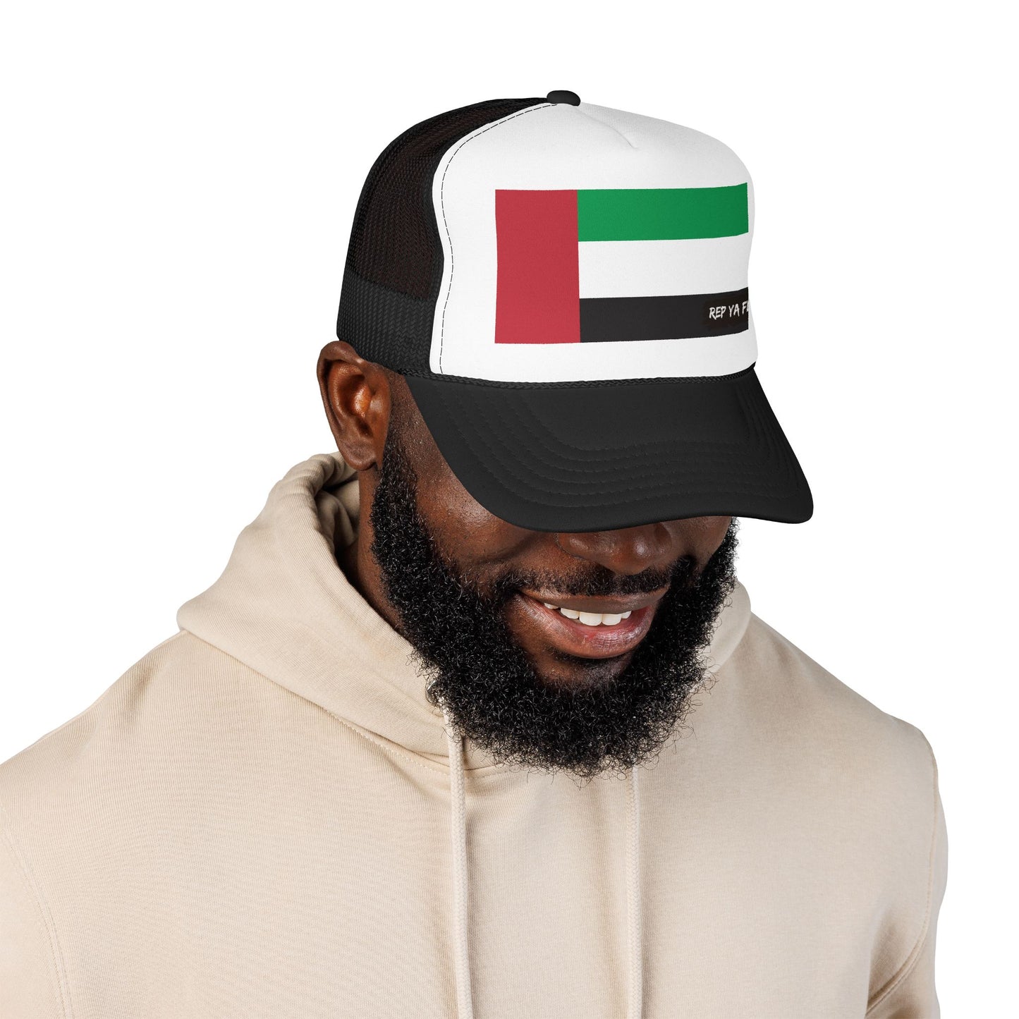United Arab Emirates UAE Foam Trucker Hat | Rep Ya Flag design