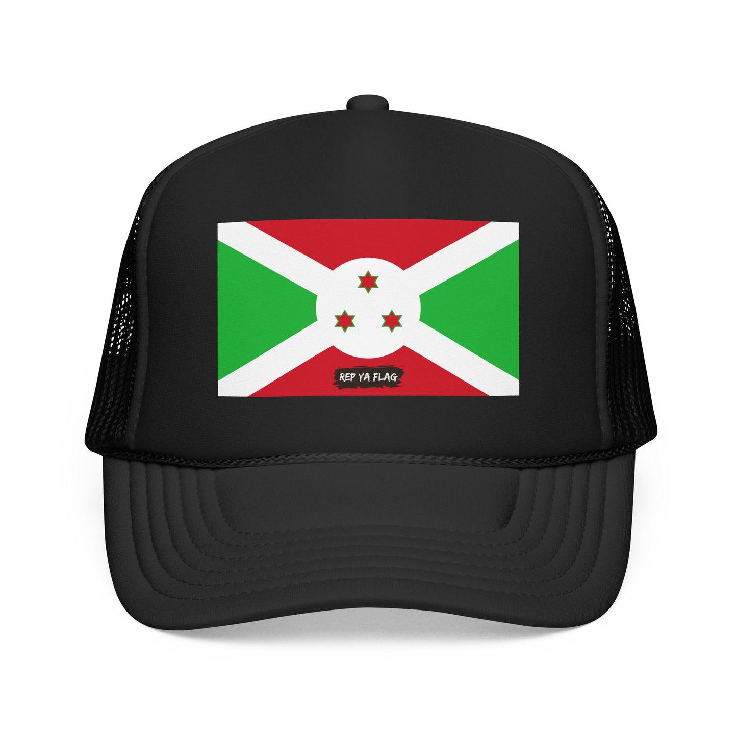 Burundi Flag Foam Trucker Hat | Burundian Pride Snapback Cap | Rep Ya Flag