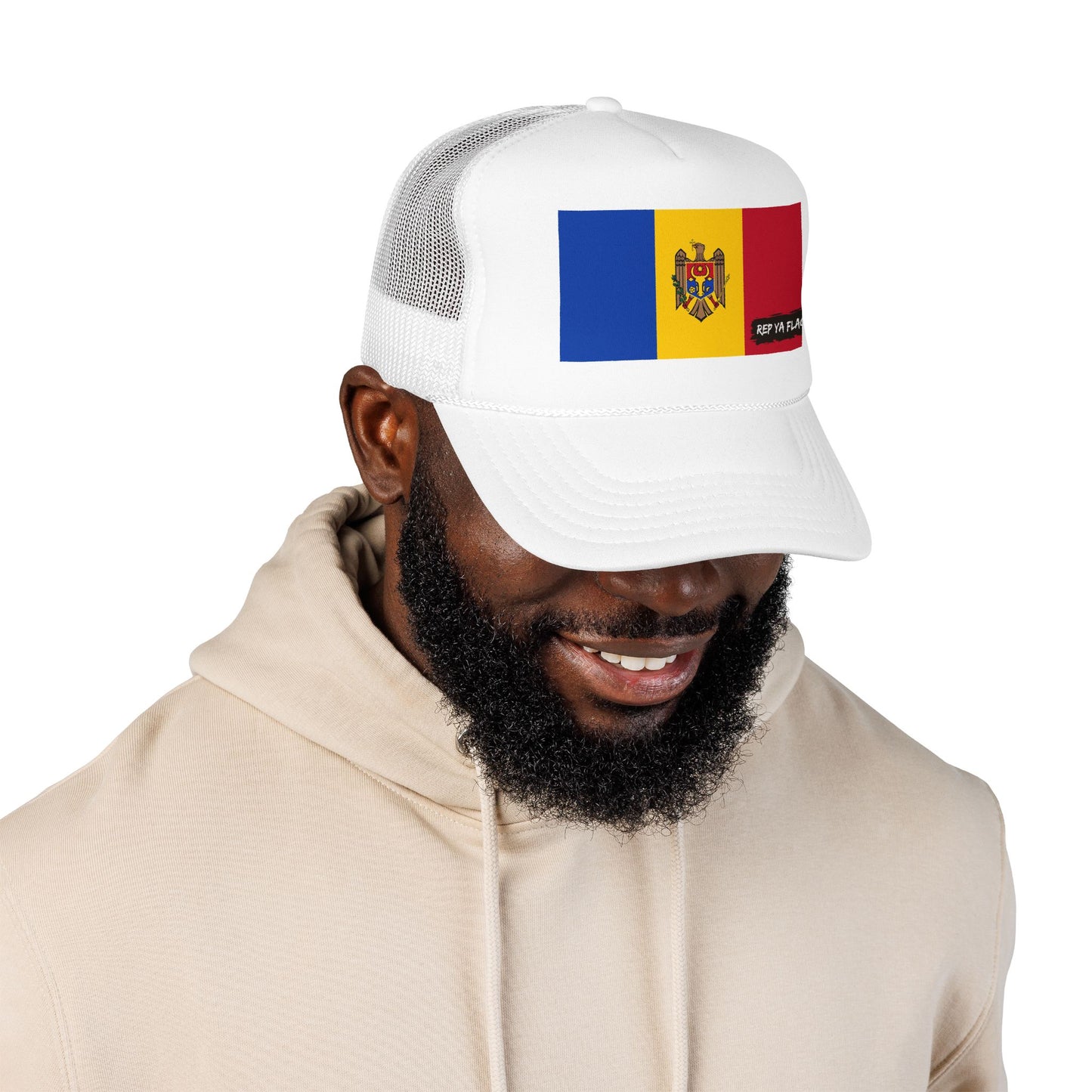 Moldova Flag Foam Trucker Hat | Moldova Pride Snapback Cap | Rep Ya Flag