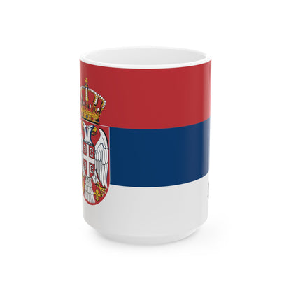 Serbia Flag Coffee Mug 11oz & 15oz | Serbian Heritage Ceramic Coffee Tea Mug | Rep Ya Flag